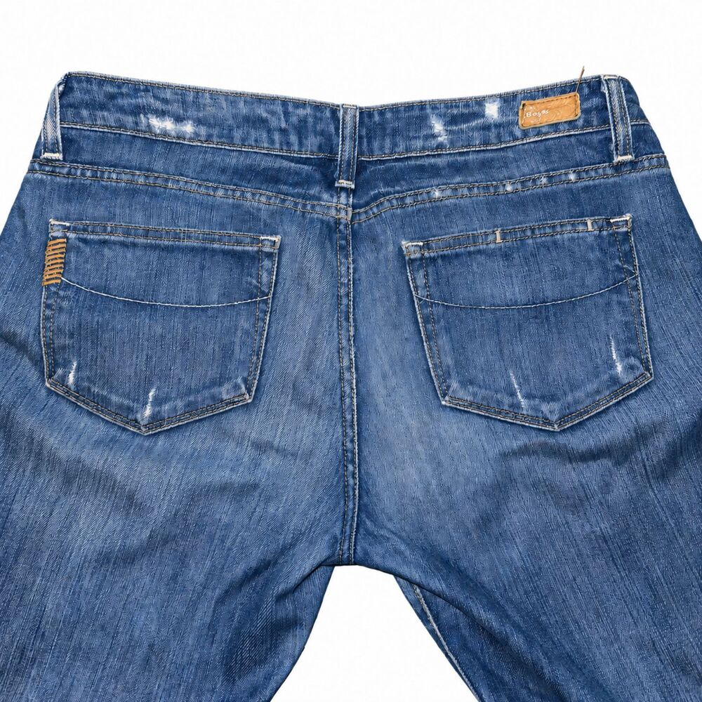 PAIGE Jimmy Jimmy Skinny Boyfriend Jeans Womens 28 Distressed Blue Made USA - Picture 5 of 10